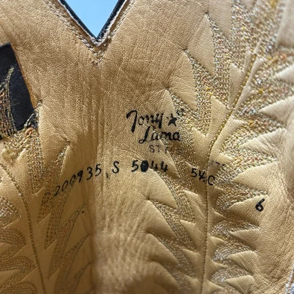 Vintage Tony Lama Women Size 6/ Two Tone Brown Leather Cowboy Western Boots - Picture 8 of 10